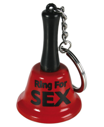 Cloche rouge porte clefs "Ring For Sex" 